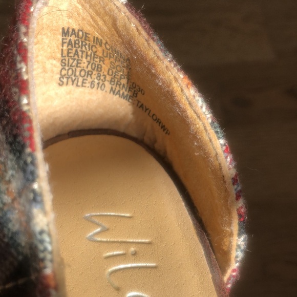 Plaid pump d’orsay pointed pointy toe stiletto dress buckle shoe vintage leather - Picture 7 of 14